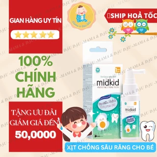 [Date 2027][Chính Hãng] Xịt chống sâu răng MIDKID cho bé 1- 6 tuổi