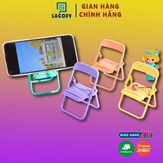 Giá đỡ điện thoại Sagopy hình ghế bằng nhựa kích thước 12.5 x 6.5cm có chân để cute dễ thương