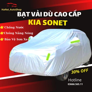 Bạt Phủ Ô Tô Kia Sonet Chất Liệu Vải Dù Oxford Cao Cấp Chống Mưa, Chống Nắng Nóng, Bụi Bẩn Bảo Vệ Xe