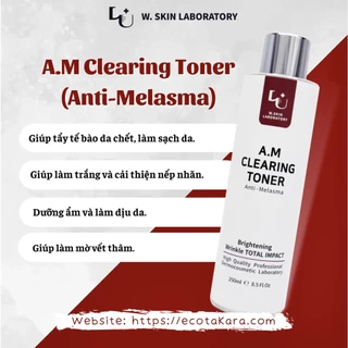 Toner Chính hãng A.M Clearing Toner (Anti-Melasma) dành cho da nám sạm, da sạch sâu tinh khiết tự tin hơn (250ml)