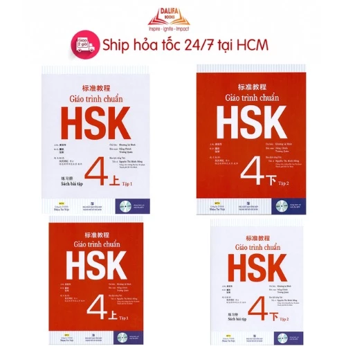 Sách Combo Giáo trình chuẩn HSK 4 bài học và bài tập(Combo lẻ tuỳ chọn)