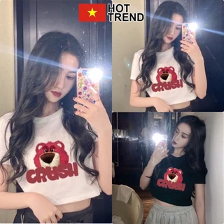 Áo croptop body Gấu Dâu CRUSH ngắn tay HOTTREND