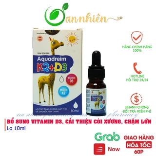 Aquadreim Vitamin D3+ DHA Bổ Sung Vitamin D3 - Cải Thiện Còi Xương - Chậm Lớn Cho Bé