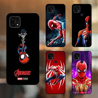 Ốp lưng điện thoại Oppo A15, A15s viền đen Spider Man Người Nhện Marvel Avengers