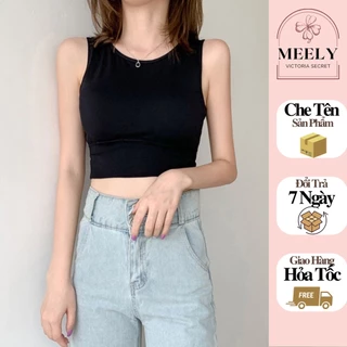 Áo Lót Bra 3 lỗ Áo Croptop Nữ Chất Liệu Cotton Siêu Co Giãn Áo Tập Gym Áo Tập Yoga Áo Có Đệm Mút Nâng Ngực- BRBL