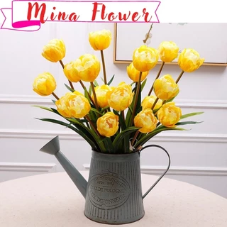 Hoa giả Hoa tulip 3 bông trang trí nhà cửa, Decor phòng, Hoa trang trí - Mina Flower