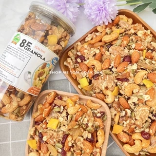 GRANOLA SIÊU HẠT CAO CẤP 85% HẠT 15% YẾN MẠCH (NGŨ CỐC ĂN KIÊNG, HẠNH NHÂN,HẠT ĐIỀU, HẠT BÍ, K MACCA,MAC CA)