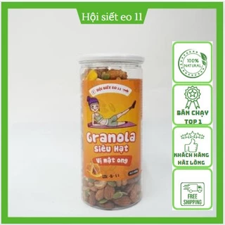 Hạt ngũ cốc Granola siêu hạt  mix 8 loại hạt ăn kiêng ngũ cốc dinh dưỡng eat clean (500g)