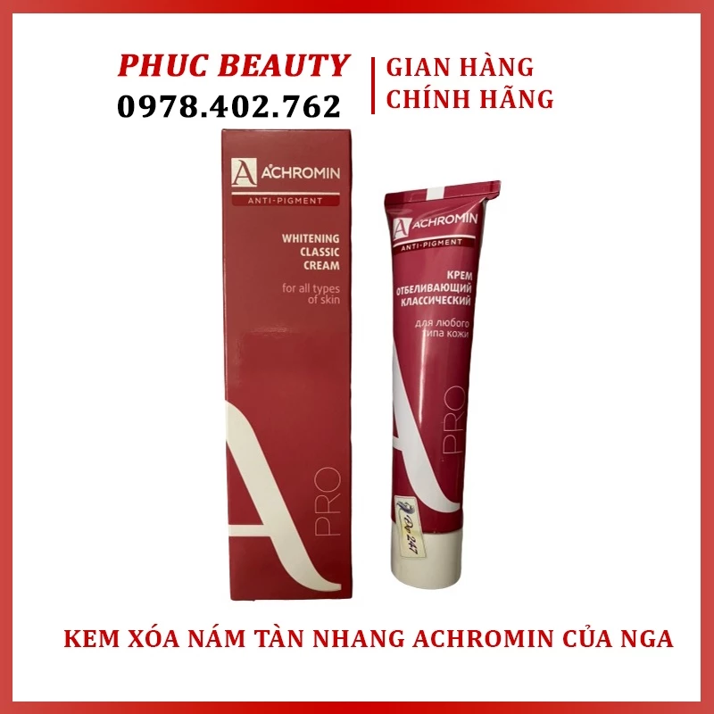 Kem Nám Achromin Anti-Pigment Pro Của Nga 45ml - Xóa Nám, Tàn Nhang Và Đồi Mồi Nhanh Chóng