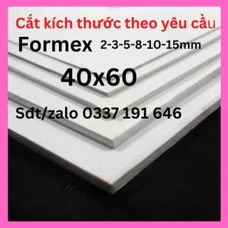 Tấm bìa mô hình formex { kích thước 40*60cm } dày 2/3/4/5/8/10/15/18mm dùng làm đồ handmade, mô hình., standee, menu