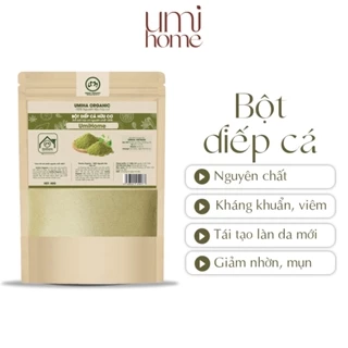 Bột Diếp Cá hữu cơ UMIHOME nguyên chất 40g dùng đắp mặt nạ đắp mặt ngừa mụn, dưỡng da trắng mịn và mờ thâm hiệu