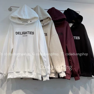 Áo hoodie chất vải nỉ họa tiết in chữ , có nón rộng , form áo rộng mặc thỏa mái , 4 màu trắng đen kem đỏ