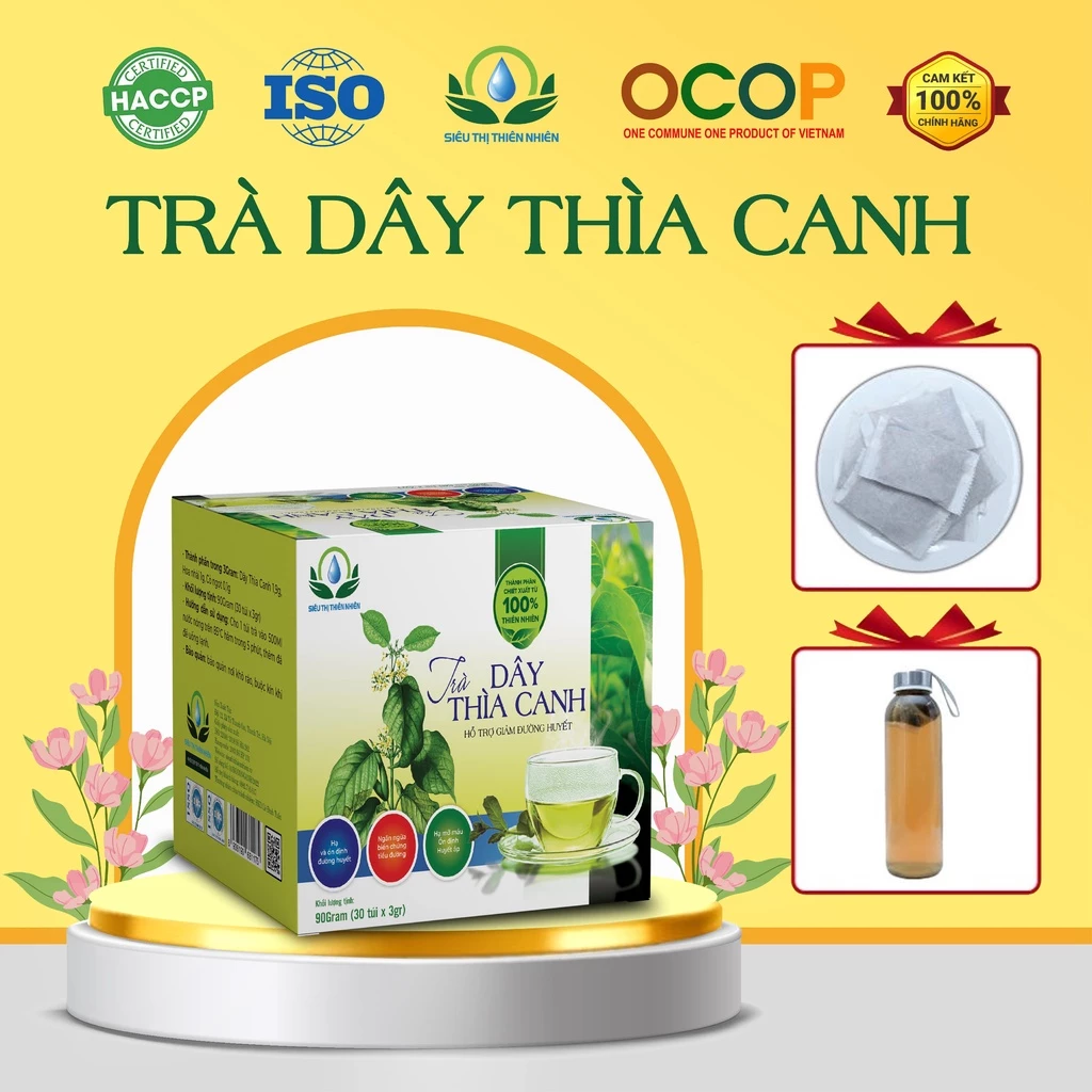 Trà Dây Thìa Canh hộp 30 Túi Lọc Siêu Thị Thiên Nhiên