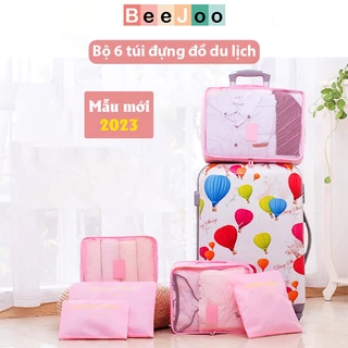 Túi Đựng Đồ Du Lịch, Combo 6 Túi Đựng Đồ Lót Tất Vớ Chống Thấm Nước Beejoo