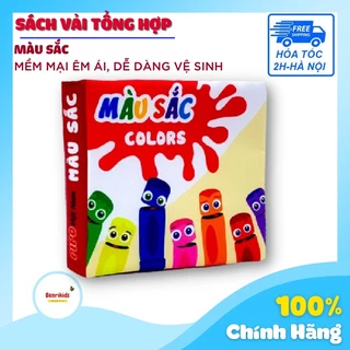 Sách Vải Song Ngữ Đầu Đời Cho Trẻ Sơ Sinh Bé Học Nhận Biết Các Màu Sắc Cơ Bản