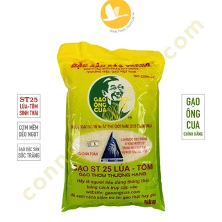 Gạo Ông Cua ST25 Lúa Tôm (World's Best Rice) - Túi 5kg