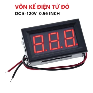 Vôn kế điện tử DC một chiều 5-120V ĐỎ 0.56 INCH