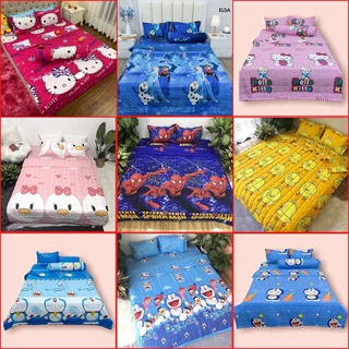 Combo 5 món chăn ga gối hoạt tiết hoạt hình siêu dễ thương chất liệu cotton poly