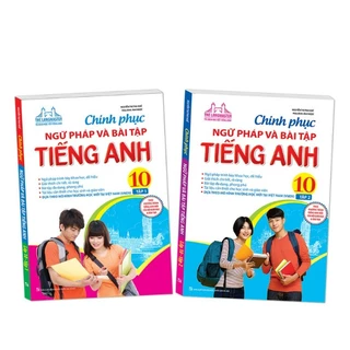 Sách - Combo 2 cuốn The langmaster - Chinh phục ngữ pháp và bài tập tiếng Anh lớp 10 tập 1 + tập 2 - Có đáp án