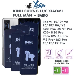 Cường lực xiaomi redmi note 11 pro k30 ultra k40 k50 gaming k20 mi 10T 9T 10a 10c 11s full màn tổng hợp Kính [Baiko]