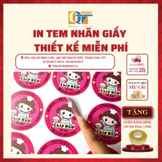 In Tem Nhãn Giấy, Sticker, Decan BaoBìQT Thiết Kế Miễn Phí Theo Yêu Cầu.