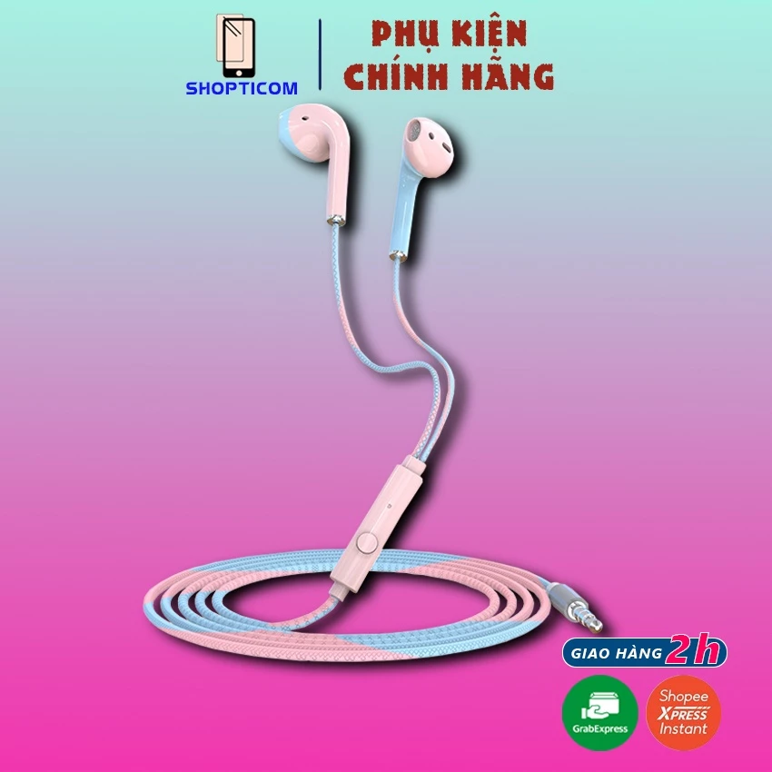 Tai nghe gaming có dây nhét tai U24, tai phone in ear chơi game chống ồn cho IP, pc, samsung, oppo, Xiaomi giá rẻ S P