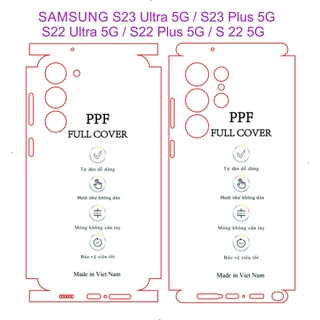 Miếng Dán dẻo PPF full viền dành cho SAMSUNG S23 Ultra/ S23 plus/ S23/ S22 Ultra/ S22 plus/ S22 bảo vệ máy toàn diện..