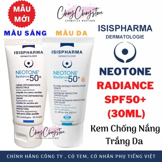 [TEM CTY] Kem dưỡng trắng da ISIS Pharma Neotone Radiance SPF50+ 30mL - kết hợp với chống nắng