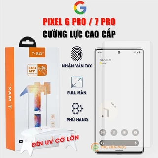 Kính cường lực Google Pixel 6 Pro / 7 Pro nhận vân tay màn hình đèn UV cỡ lớn T-Max - Dán màn hình Google Pixel 6 Pro