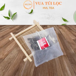 Túi lọc trà, thảo dược có dây nhúng Gấp Miệng, chất liệu loại Lưới an toàn, lọc thảo dược trà, 100 túi/sp - HVL TEA