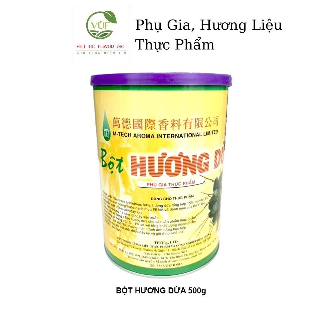 Bột Hương Dừa 500g | Hương Thực Phẩm | Vietuc Jsc