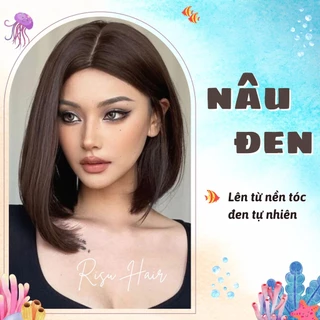 Thuốc Nhuộm Tóc Màu Nâu Đen, Lên Từ Nền Đen Tự Nhiên, Không Tẩy - Risu Hair.