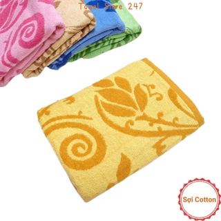 Khăn tắm 100% Cotton cao cấp 60x120cm, bông mềm mịn, thấm nước cực tốt, to dày, không ra màu, không đổ lông