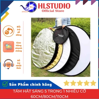 Tấm hắt sáng, tản sáng 5 trong 1 nhiều cỡ 60cm/80cm/110cm HL Studio