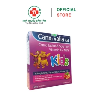 CANXI VALIA KID bổ xung canxi,giúp phát triển chiều cao, giúp bé phát triển xương và răng - Hộp 20 ống