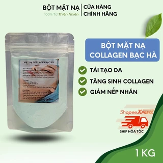 1kg Collagen Bạc Hà Thạch Trong Suốt [ Giá Sỉ ] giúp Tái Tạo Da, Thu Nhỏ Lỗ Chân Lông