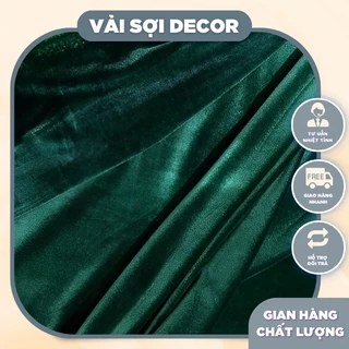 Vải NHUNG DÀY màu xanh lam , xanh rêu  khổ 1,6m