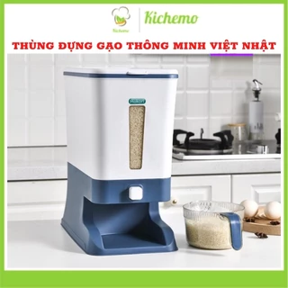 Thùng gạo thông minh 10kg HOKORI Việt Nhật chống ẩm mốc, côn trùng