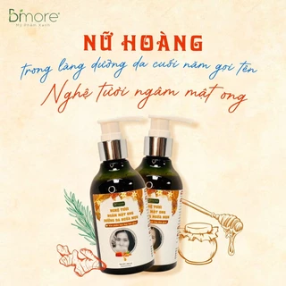 Nghệ tươi ngâm mật ong Bimore đắp mặt sáng mịn da, ngừa mụn, giảm thâm Chai 200ml