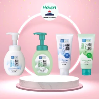 Sữa rửa mặt Hada Labo tạo bọt, tuýp xanh/trắng (Hadalabo Rohto) Nhật Bản [Chuẩn nội địa] Dưỡng ẩm chuyên sâu, trẻ hóa