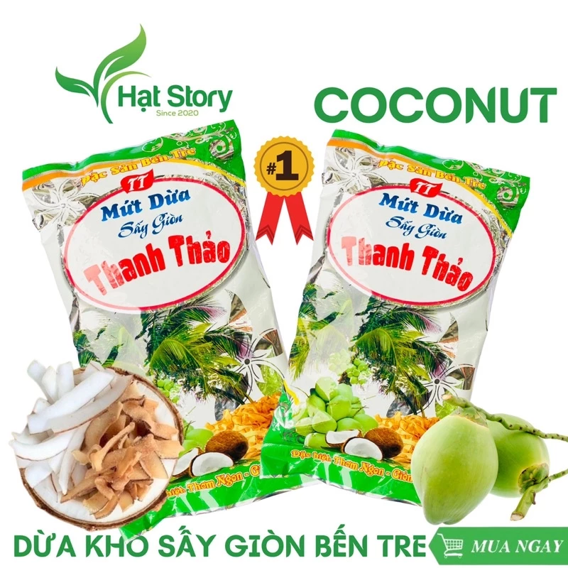 500Gr Dừa Khô Sấy Giòn Phương Lan,Thanh Thảo,Giòn Thơm Ngon, Như Hình