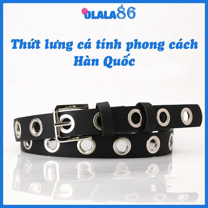 Thắt Lưng, Dây Nịt Nhiều Lỗ, Phiên bản Unisex Hàn Quốc, Cá Tính OLala 86.vn