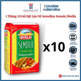 1 THÙNG 10 GÓI BỘT MÌ SEMOLA DIVELLA 1KG [Date 11/2024]