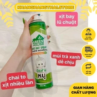 Chai xịt đuổi chuột hương trà xanh 300ml thái lan