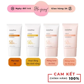 Kem Chống Nắng Innisfree NO SEBUM, TRIPLE-SHIELD, LONG-LASTING, WATERING nâng tone, thời gian chống nắng dài