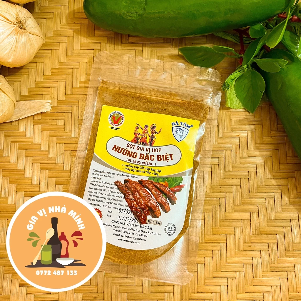 BỘT GIA VỊ NƯỚNG ĐẶC BIỆT HIỆU BÀ TÁM - GÓI 50GR