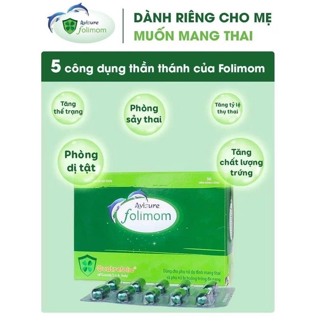 Avisure Folimom cho phụ nữ chuẩn bị mang thai - tăng khả năng thụ thai