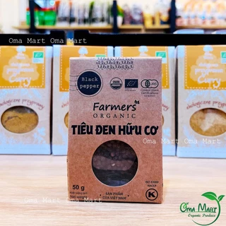 Tiêu Đen Nguyên Hạt Hữu Cơ Farmers' 50g