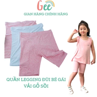 Quần Legging Đùi Cho Bé Gái Gee, Quần Ngắn Ngố Ôm Cho Bé, Vải Sợi Sồi Dễ Thương, Mềm Mịn, Co Giãn, Thấm Hút