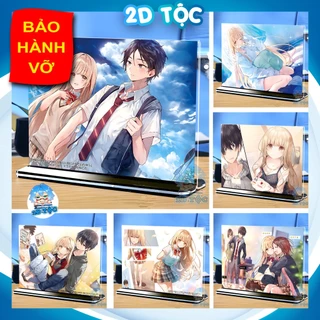 Khung ảnh Mica trong suốt Kích thước A4,A5 In hình Anime Manga Light Novel Thiên Sứ Nhà Bên (3) đế lùa màu đen - 2D Tộc